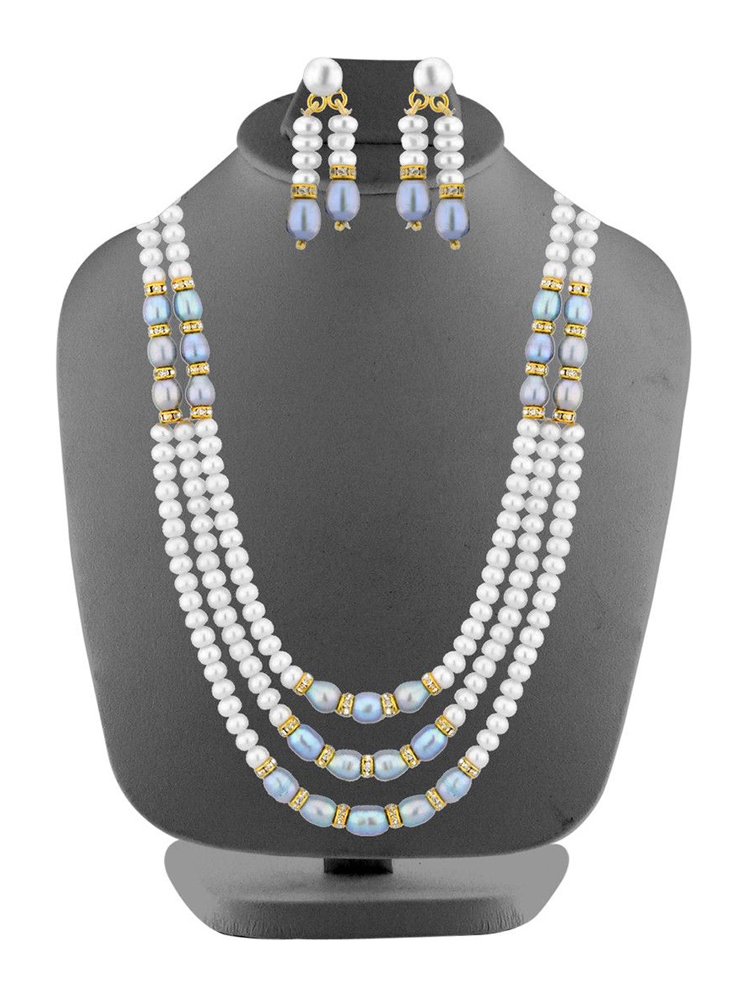 

Sri Jagdamba Pearls Dealer Gold Plated Stone Studded & Beaded Layered Jewellery Set