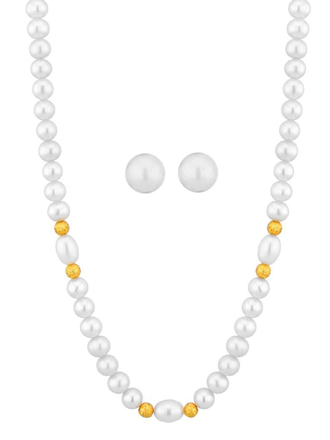

Sri Jagdamba Pearls Dealer Gold-Plated Pearl Beaded Jewellery Set
