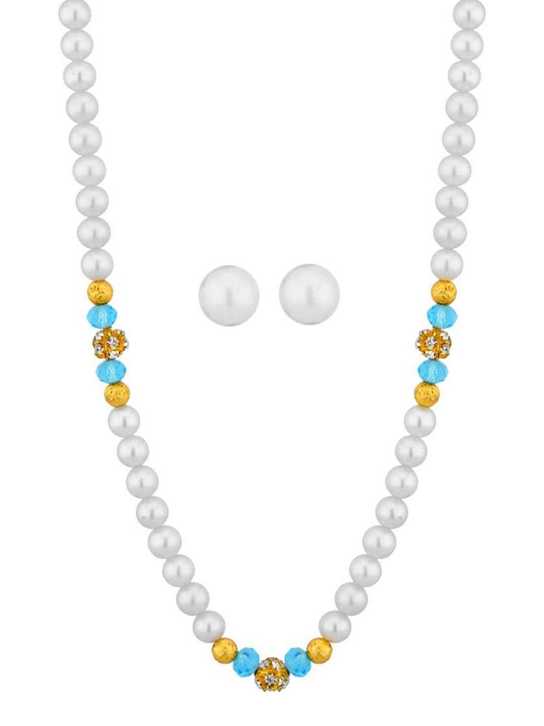 

Sri Jagdamba Pearls Dealer Gold-Plated Pearls Studded & Beaded Jewellery Set