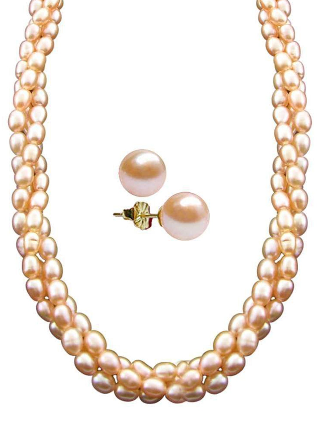 

Sri Jagdamba Pearls Dealer Gold-Plated Pearl Beaded Jewellery Set