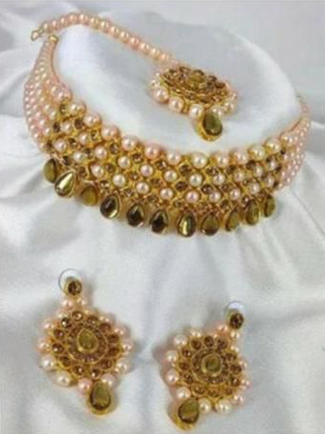 

JMBW INTERNATIONAL Set of 3 Gold-Plated Beaded Jewellery Sets