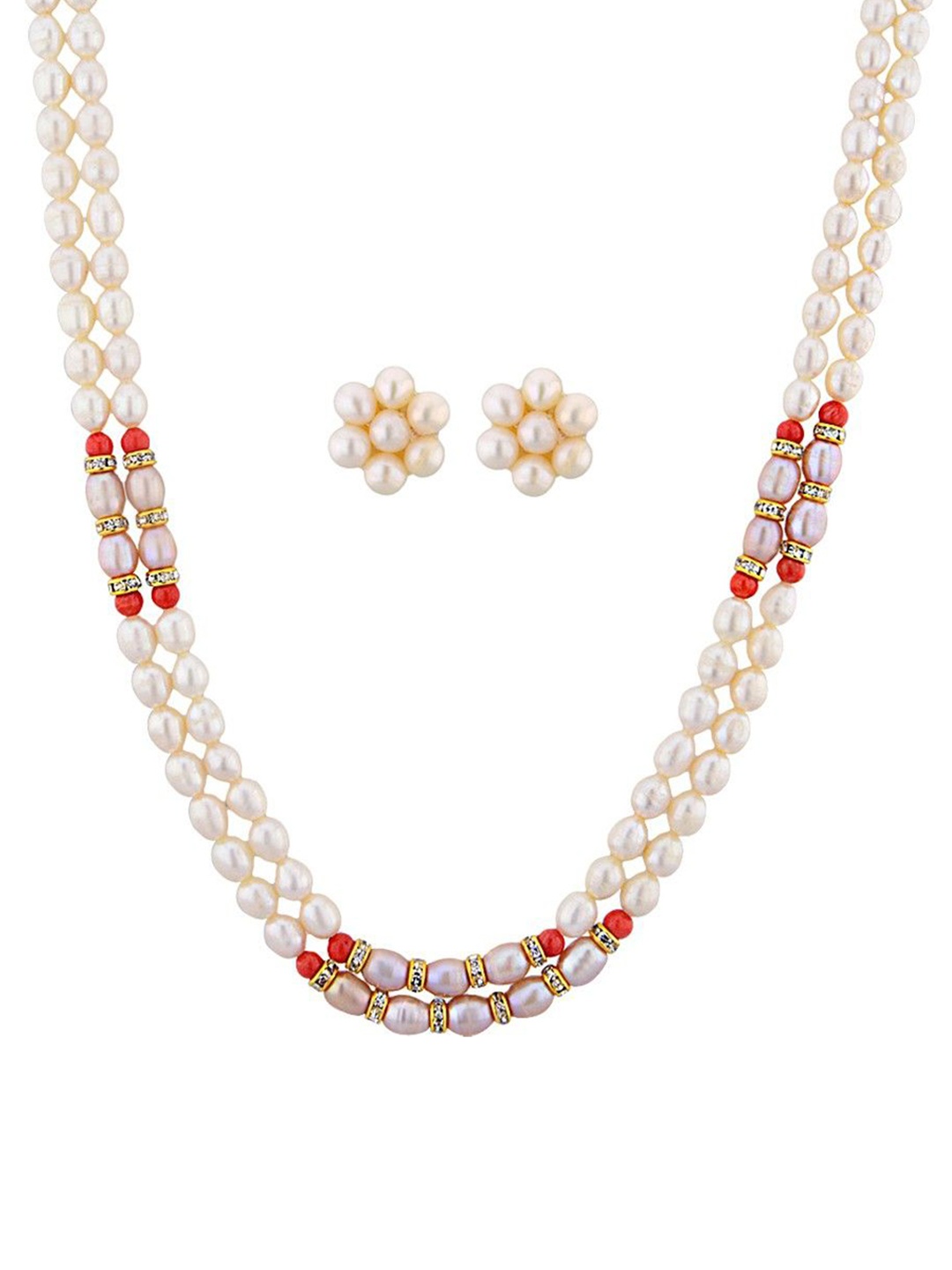 

Sri Jagdamba Pearls Dealer Gold-Plated Pearls Beaded Jewellery Set