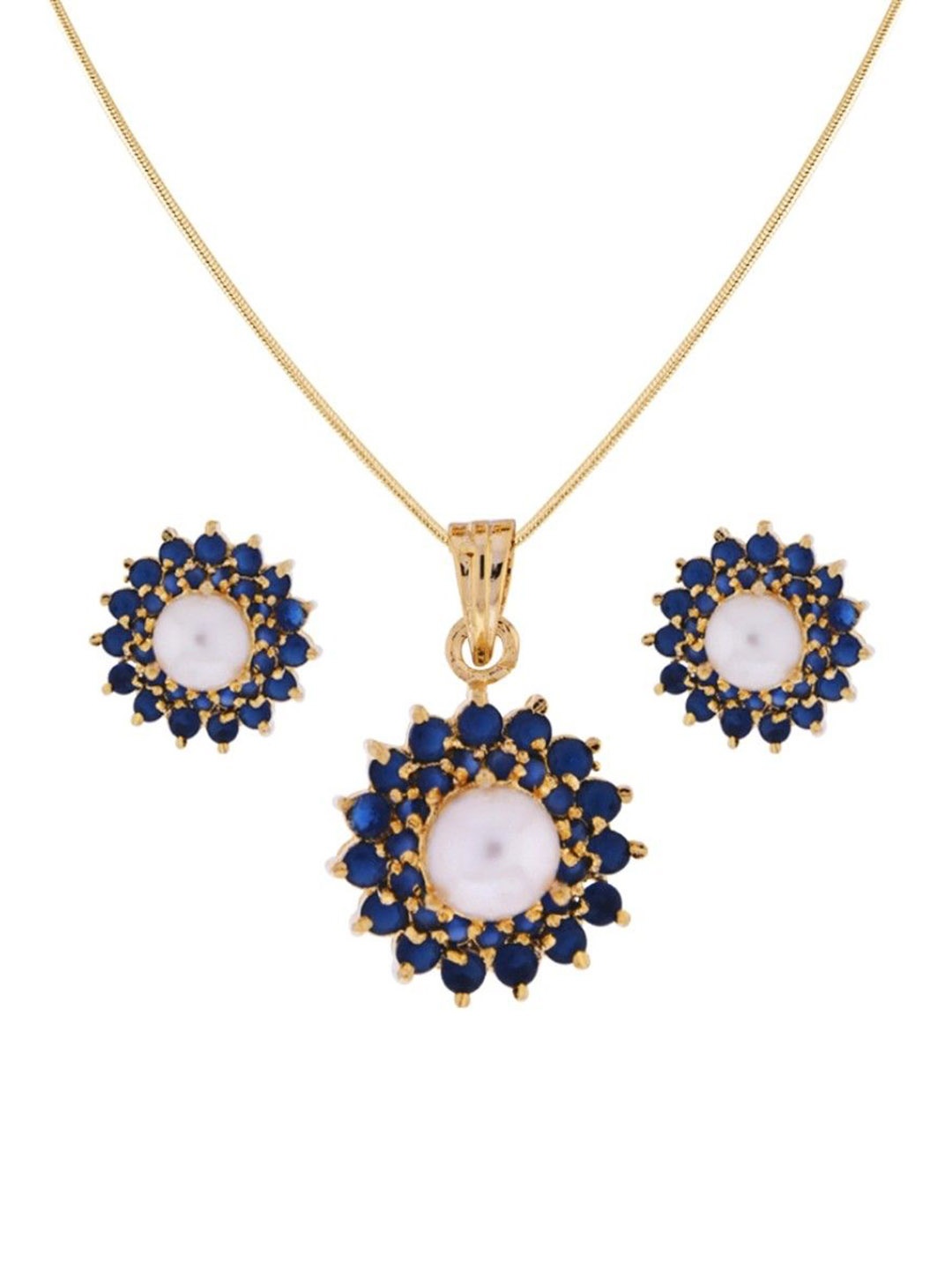 

Sri Jagdamba Pearls Dealer Gold Plated Stones Studded & Beaded Jewellery Set