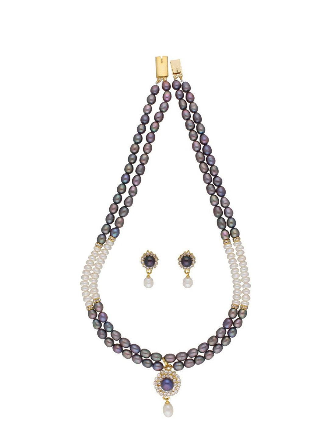 Sri Jagdamba Pearls Dealer Gold-Plated Beaded Jewellery Set