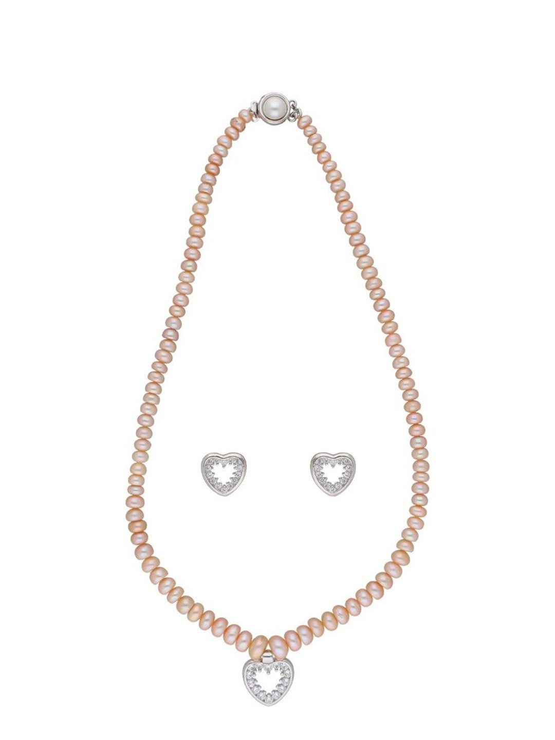 

Sri Jagdamba Pearls Dealer Gold-plated Cubic Zirconia Studded & Beaded Jewellery Set