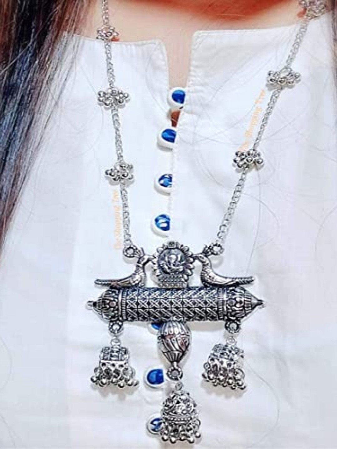 

JMBW INTERNATIONAL Sterling Silver Oxidised Necklace
