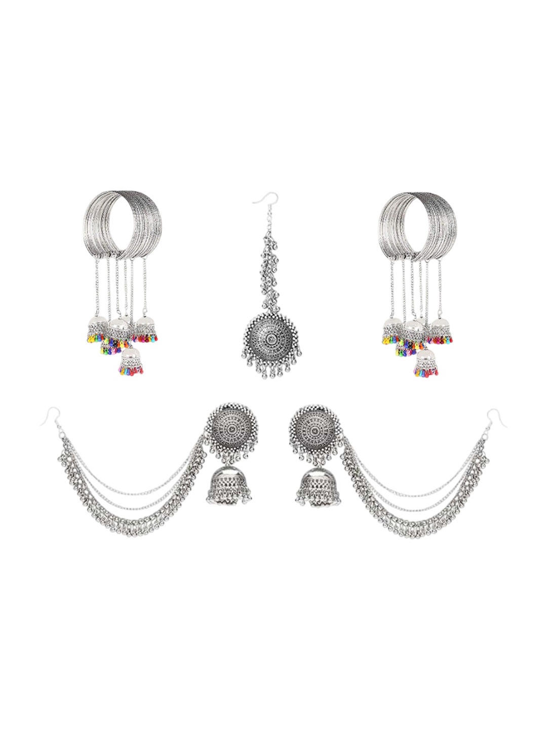 

JMBW INTERNATIONAL Set Of 2 Silver-Plated Oxidised Jewellery Sets