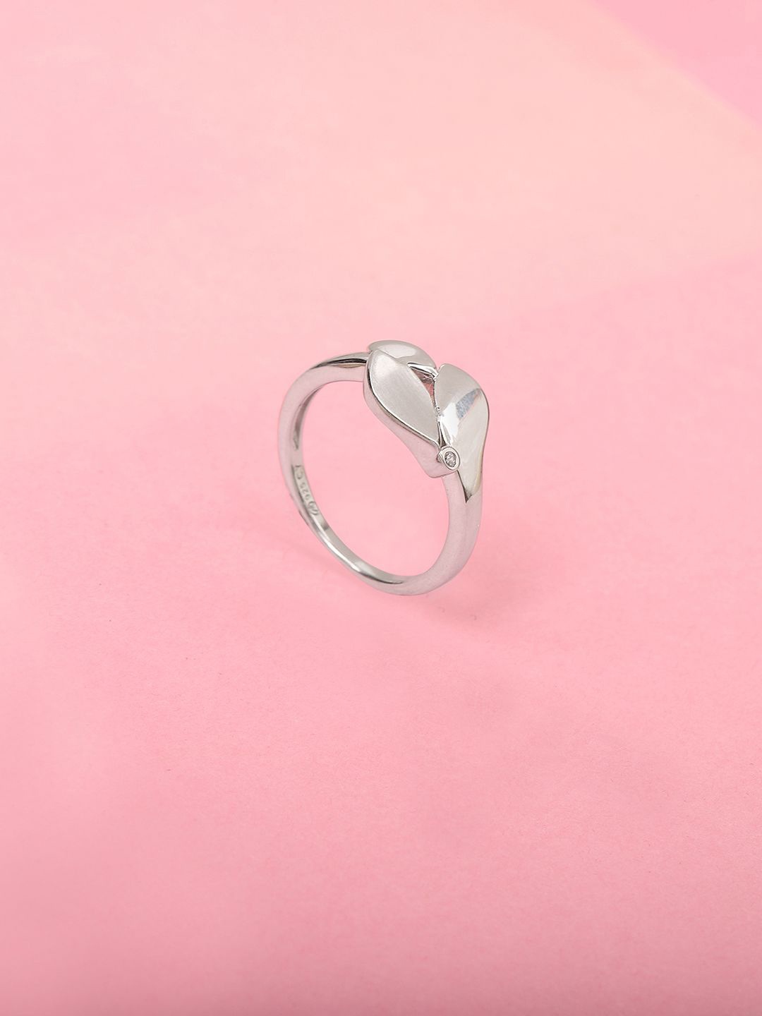 

Mia by Tanishq Artful Harmony 925 Sterling Silver-Plated Cubic Zirconia Finger Ring