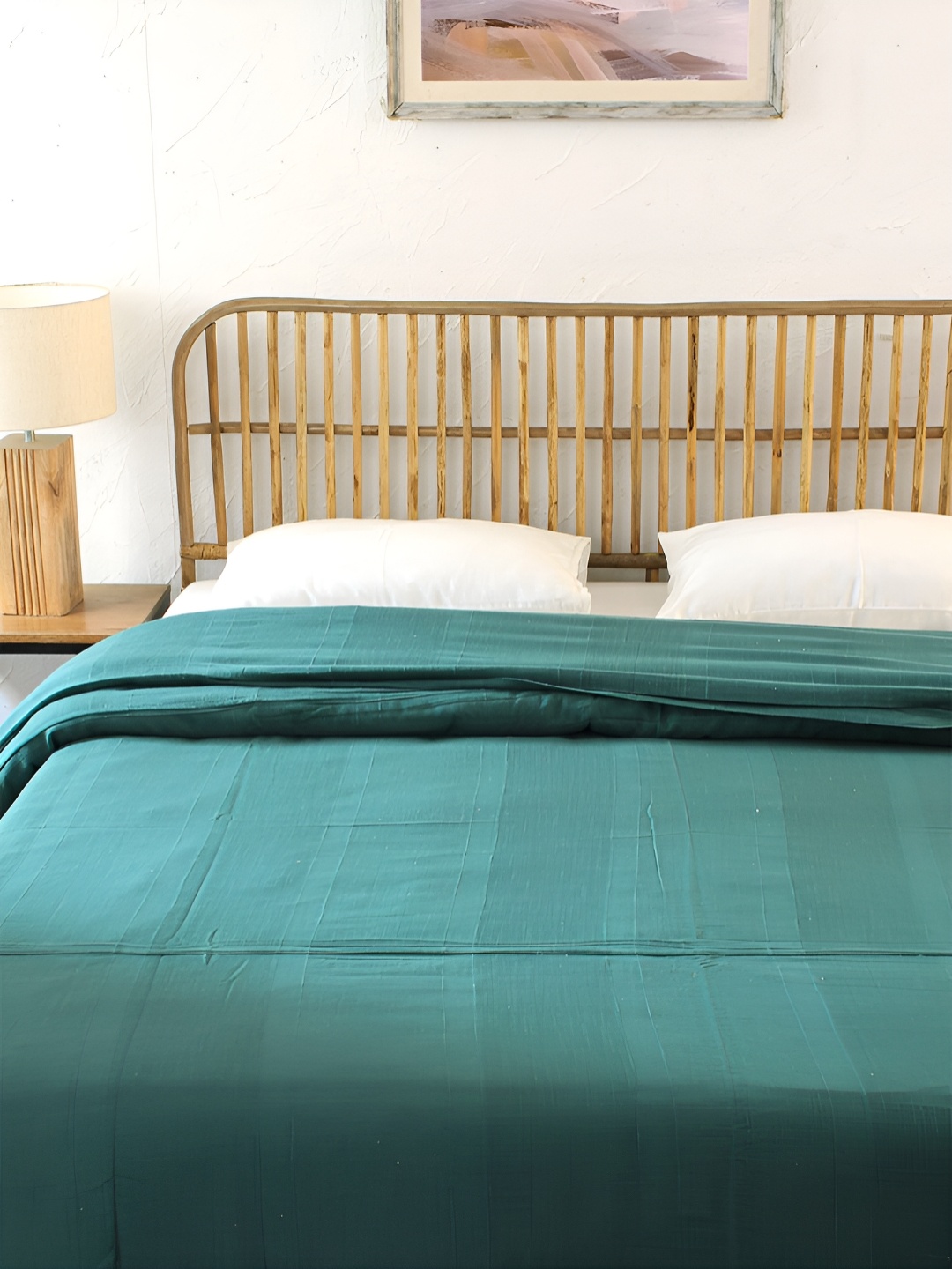 

House This Herringbone Green Pure Cotton Double Queen Size Duvet Cover