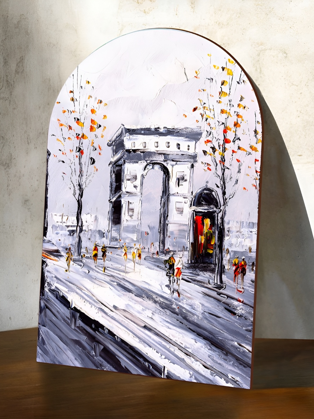 

Art Street Grey & Orange Colored Printed Painting Wall Art