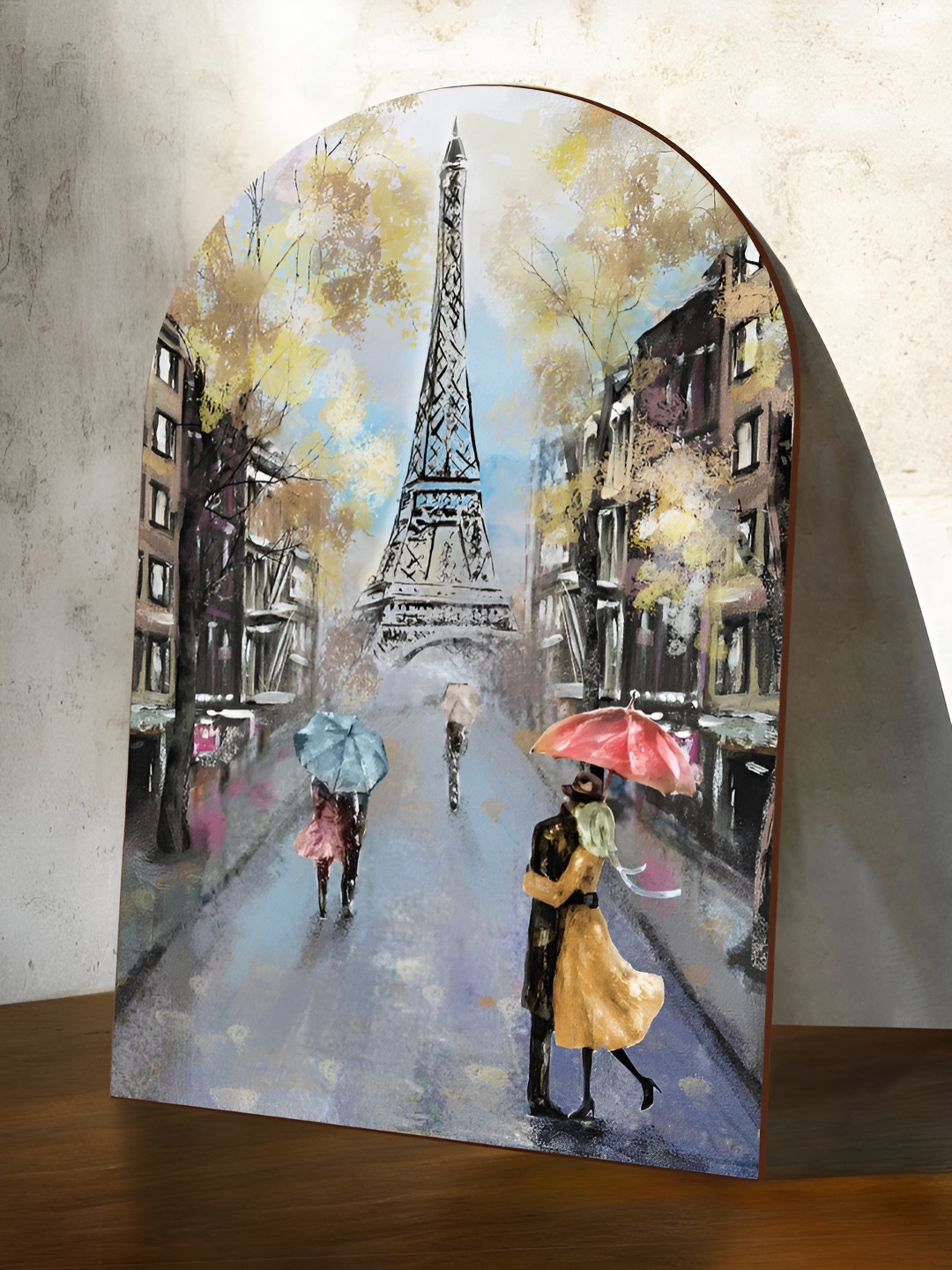 Art Street Pink & Blue Couple Printed Painting Wall Art