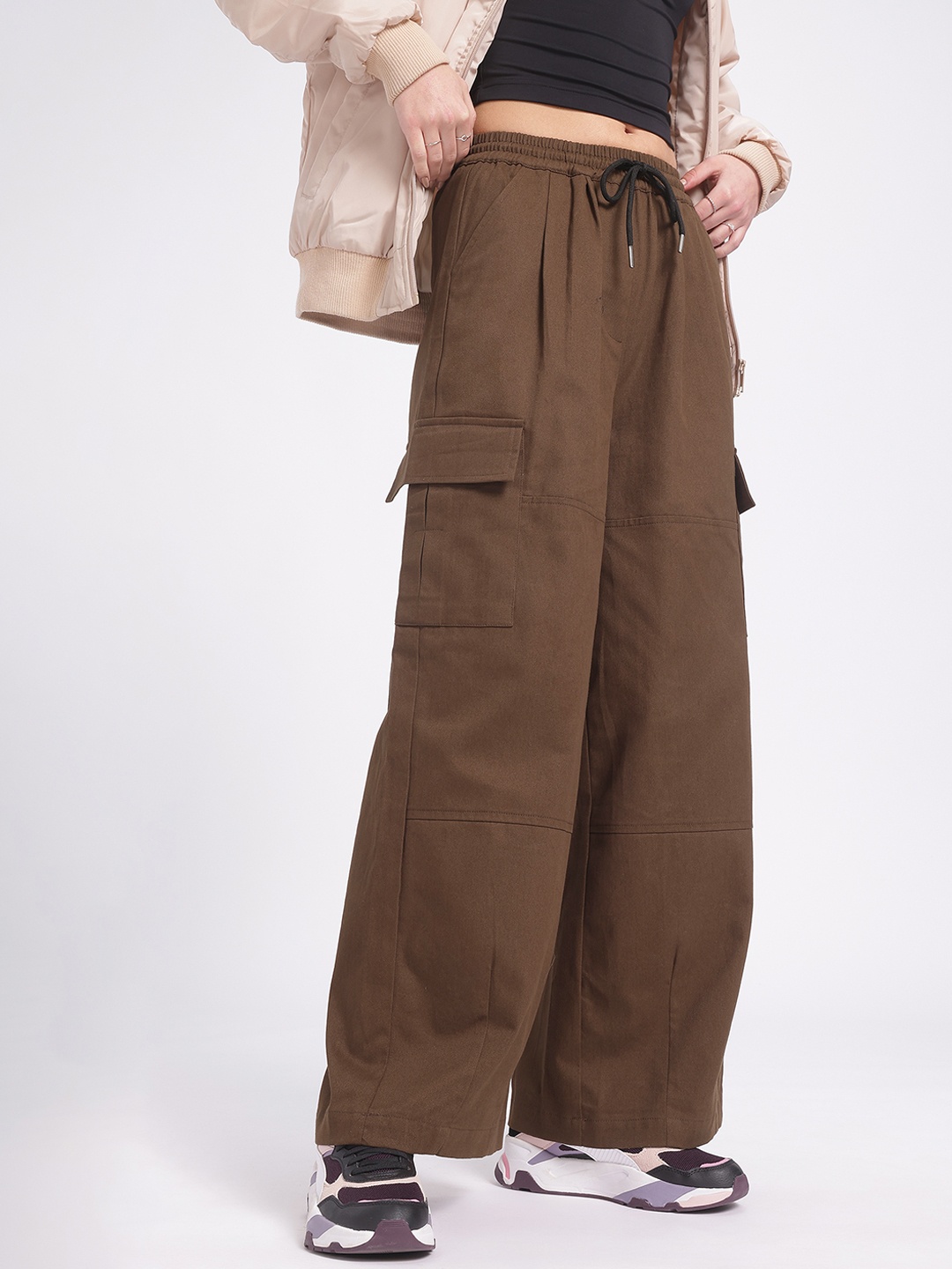 

glitchez Urban Edge Relaxed Fit Trousers, Brown