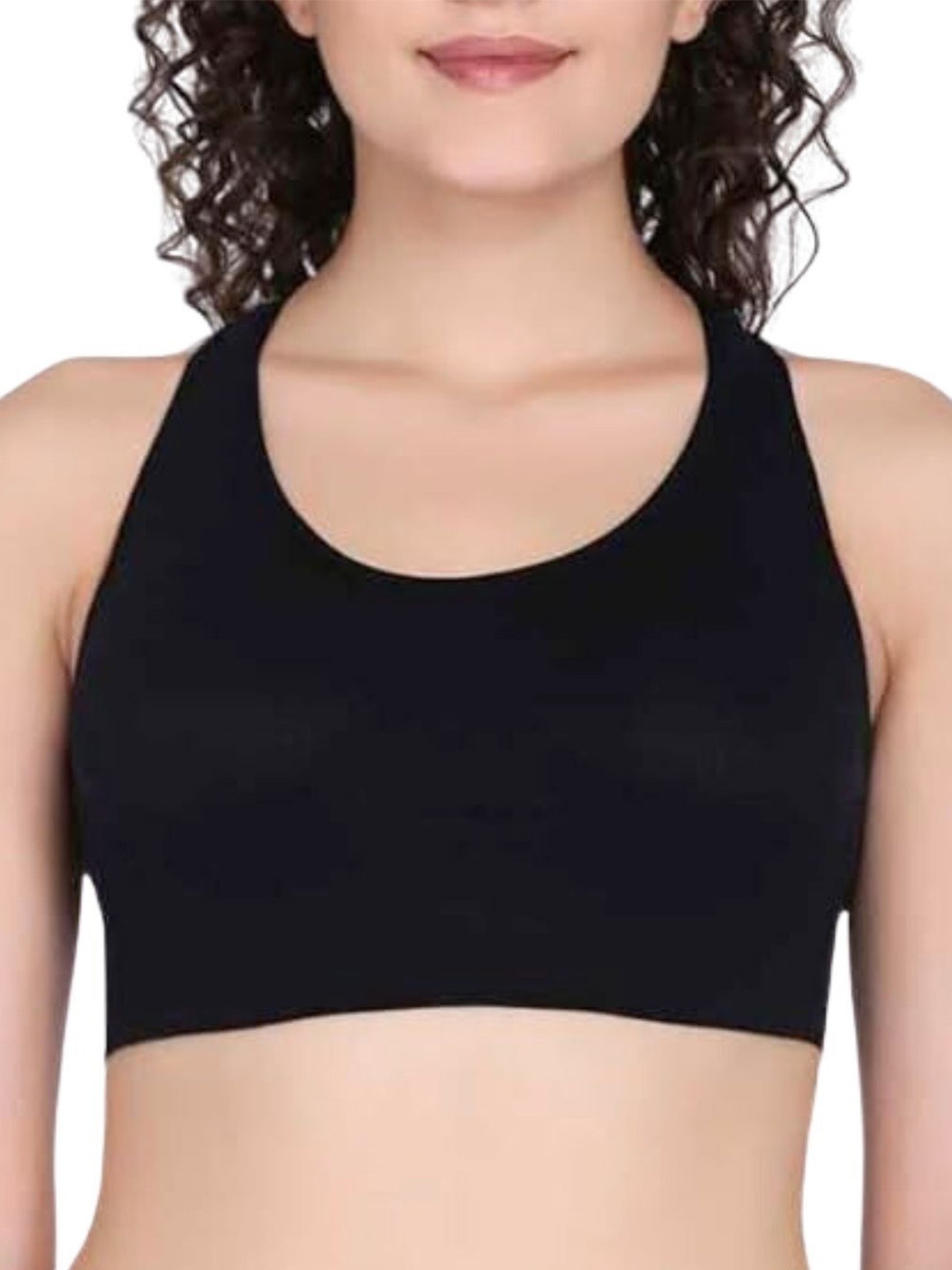 

CareDone Women Full Coverage Black Padded Sports Bra