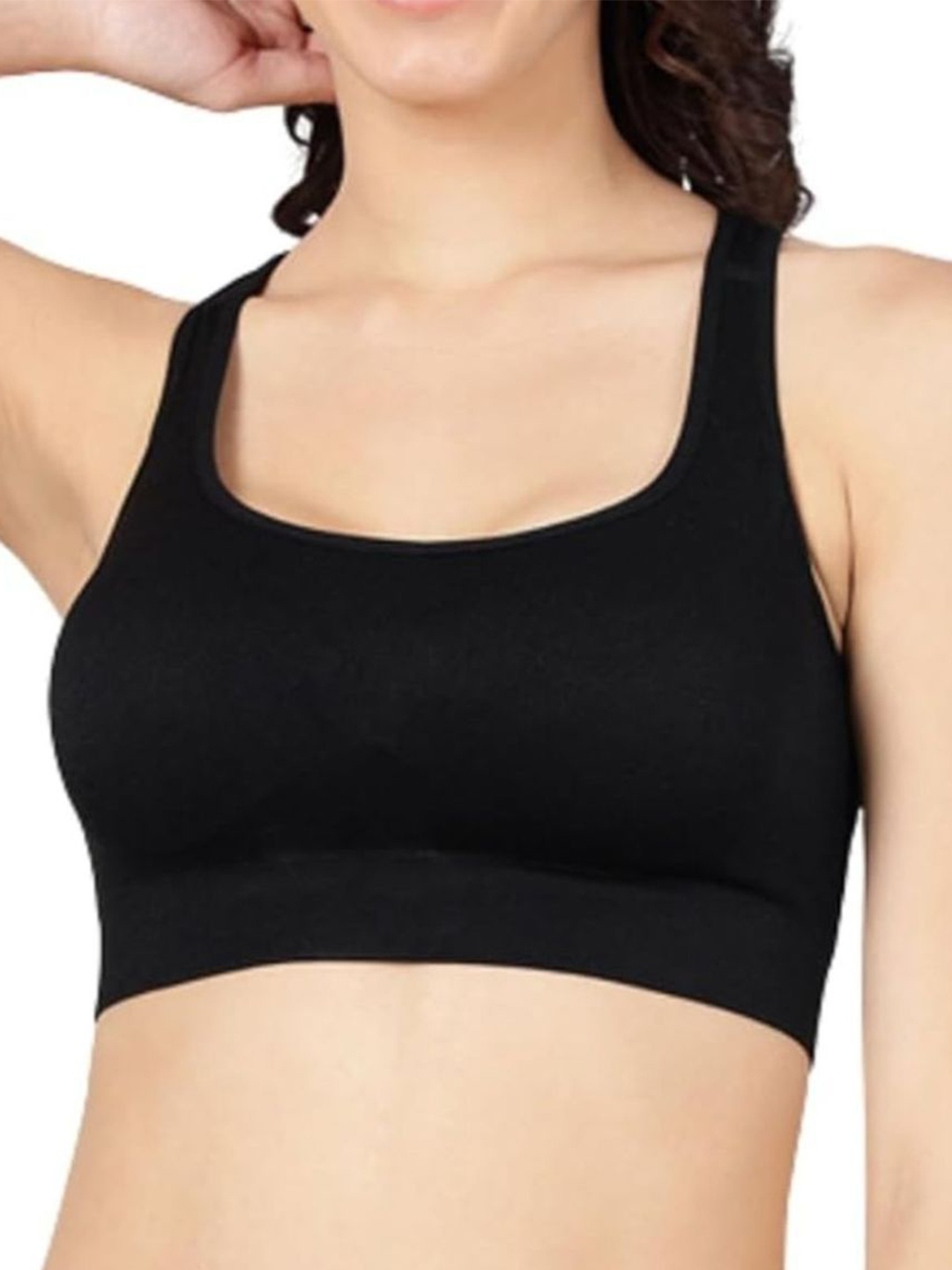 

CareDone Womens Full Coverage Removable Padding Sports Bra, Black