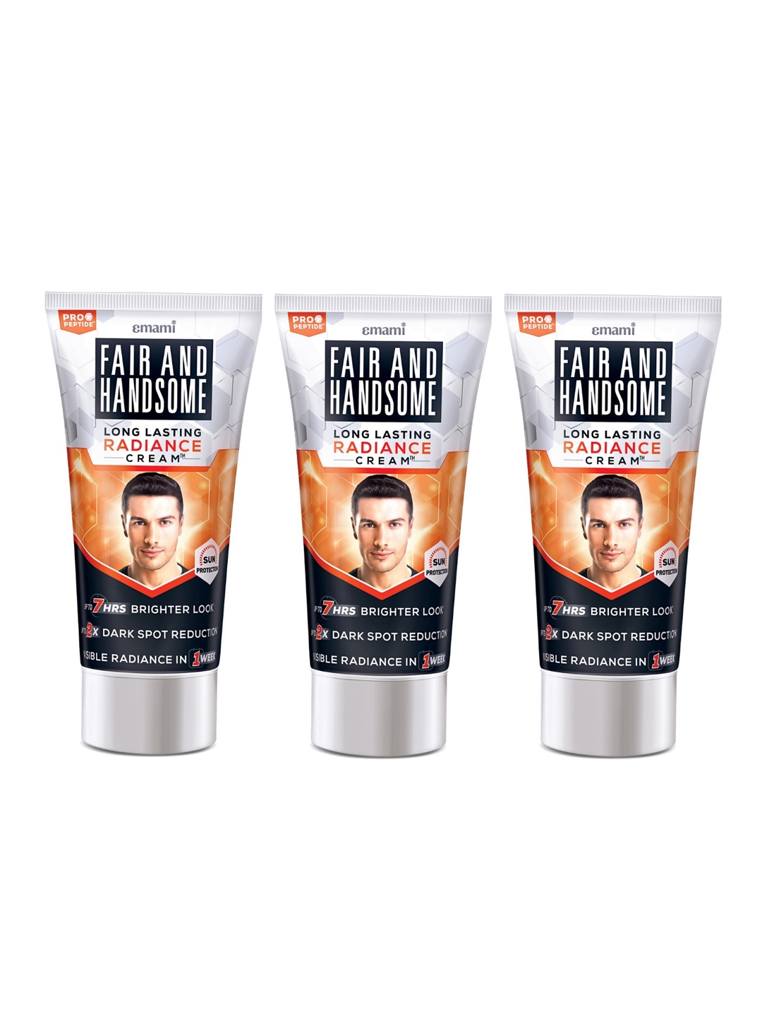 

FAIR AND HANDSOME Men 3Pcs 7 Days Radiance Face Cream - 60g each, Grey