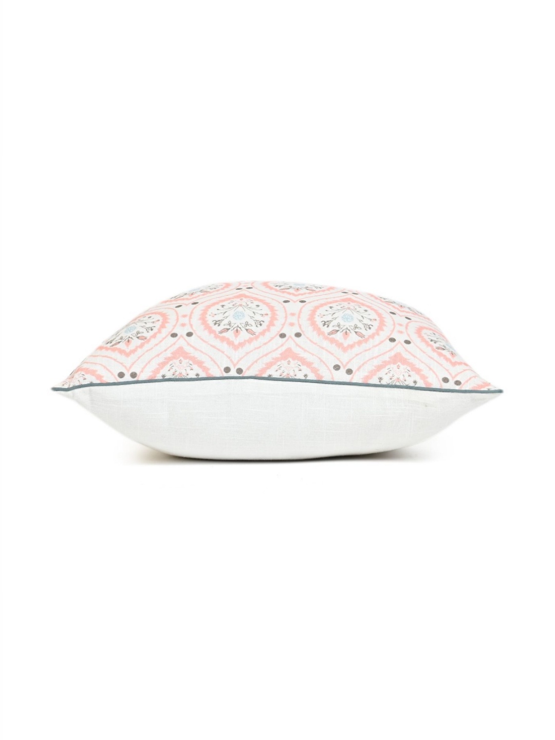 

ANWYN Pink & White 5 Pieces Ethnic Motifs Printed Pure Cotton Square Cushion Covers