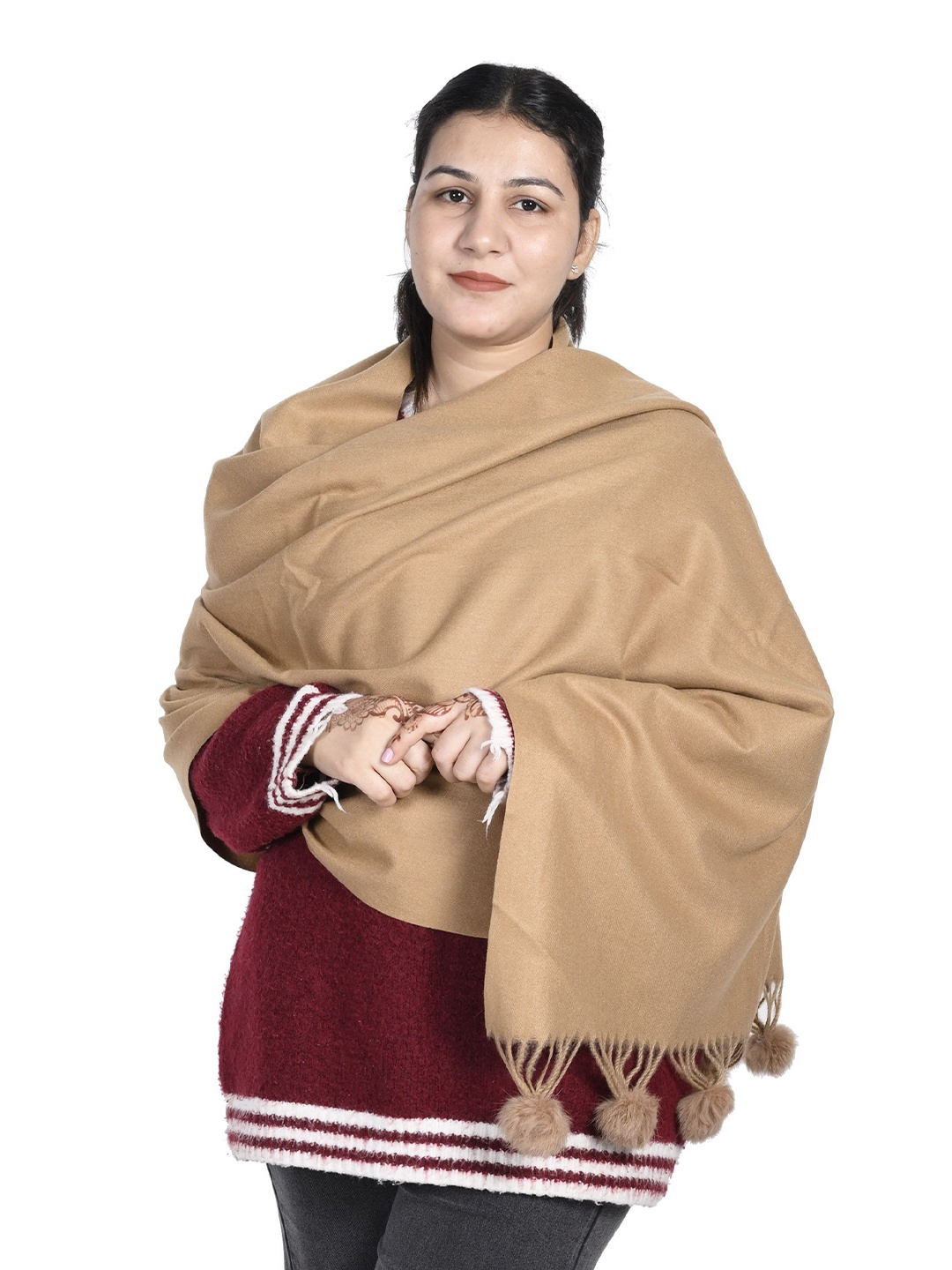 

Calvadoss Women Reversible Stole, Beige