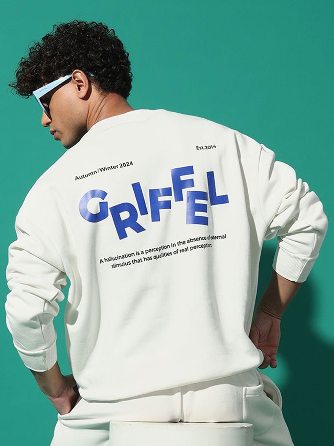 

GRIFFEL Men Printed Sweatshirt, White