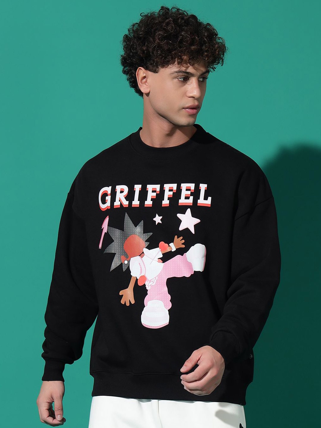 

GRIFFEL Men Printed Sweatshirt, Black