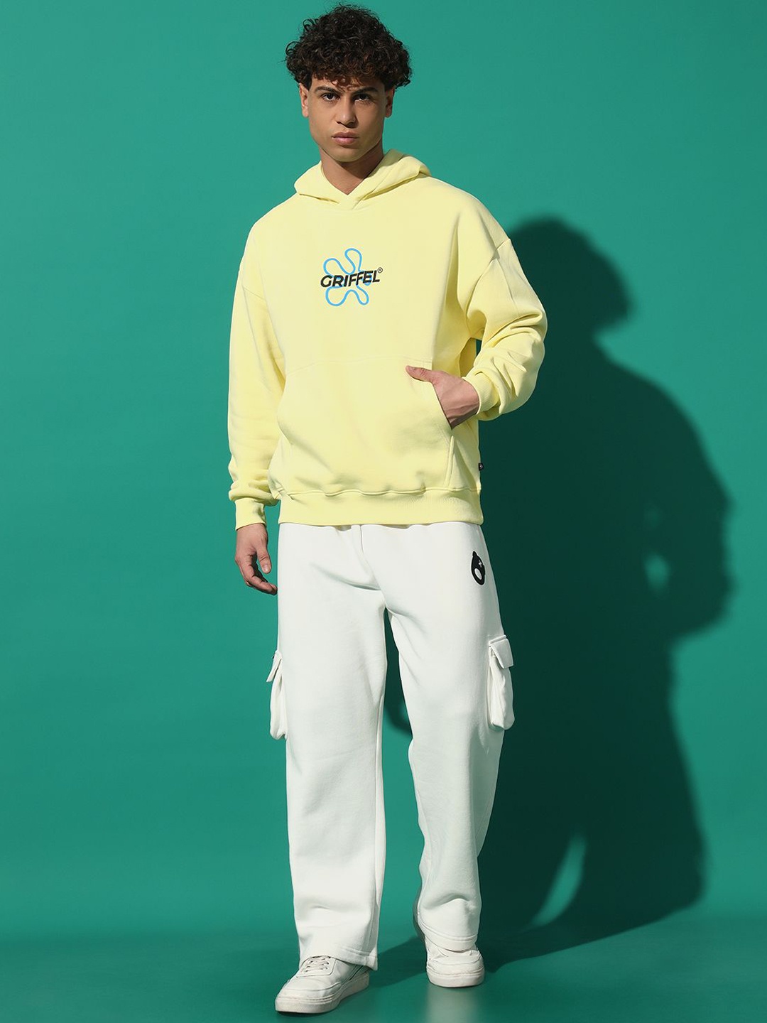 

GRIFFEL Men Hooded Sweatshirt & Trackpant, Yellow