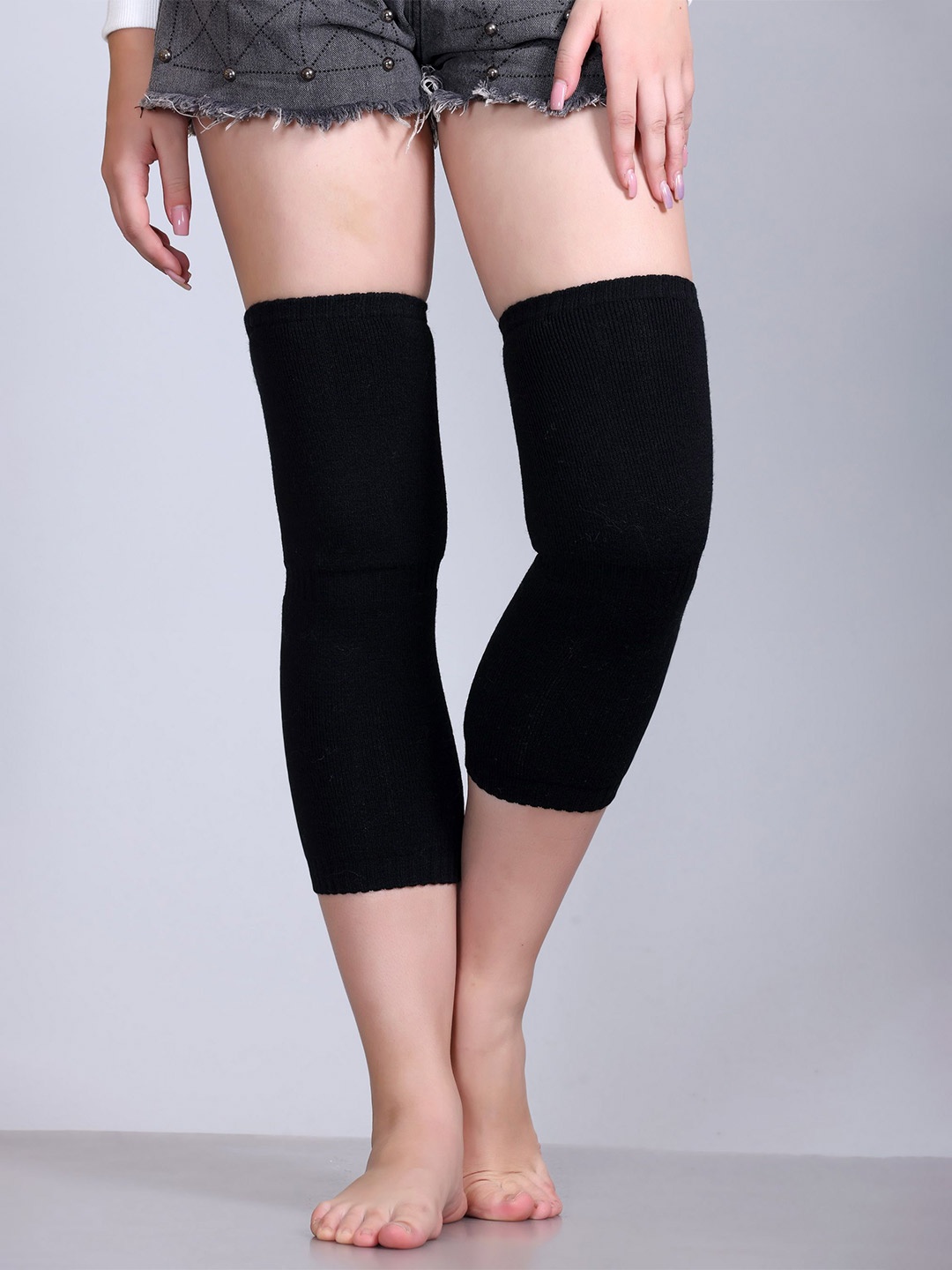 

513 Unisex Above Knee Leg Warmer Socks, Black