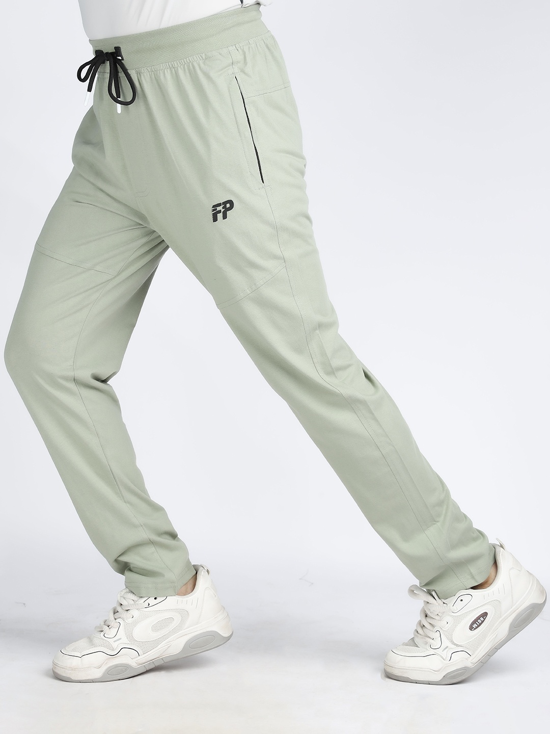 

FCKPLUS Men Cotton Track Pants, Grey