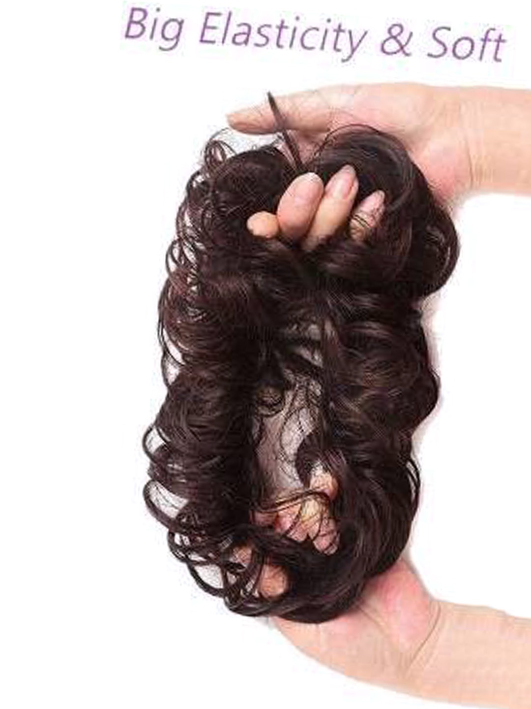 

CRIBE Halo Curly Bun Hair Extension - Brown