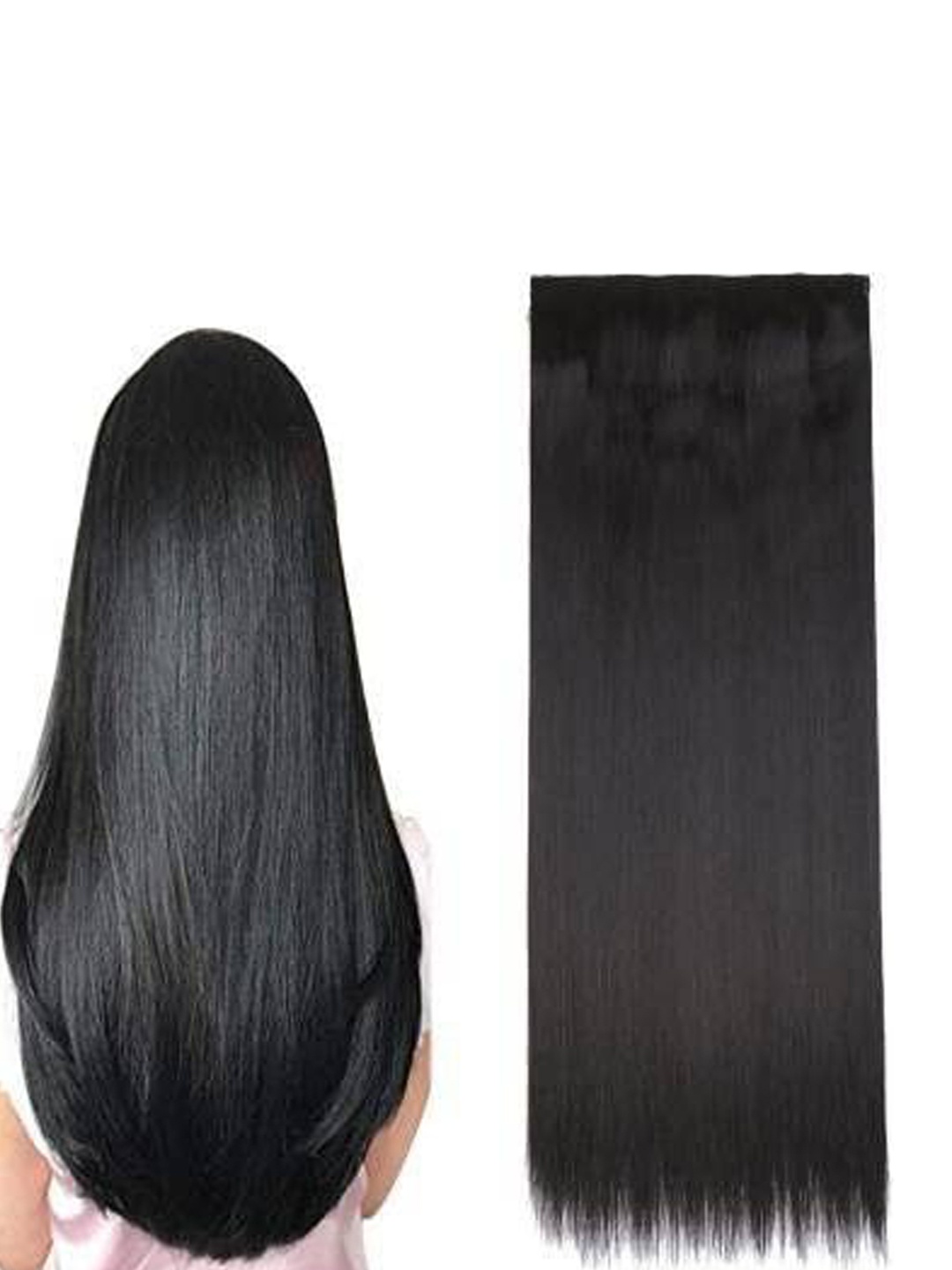 

CRIBE Clip-In Straight Locks Hair Extension - Black