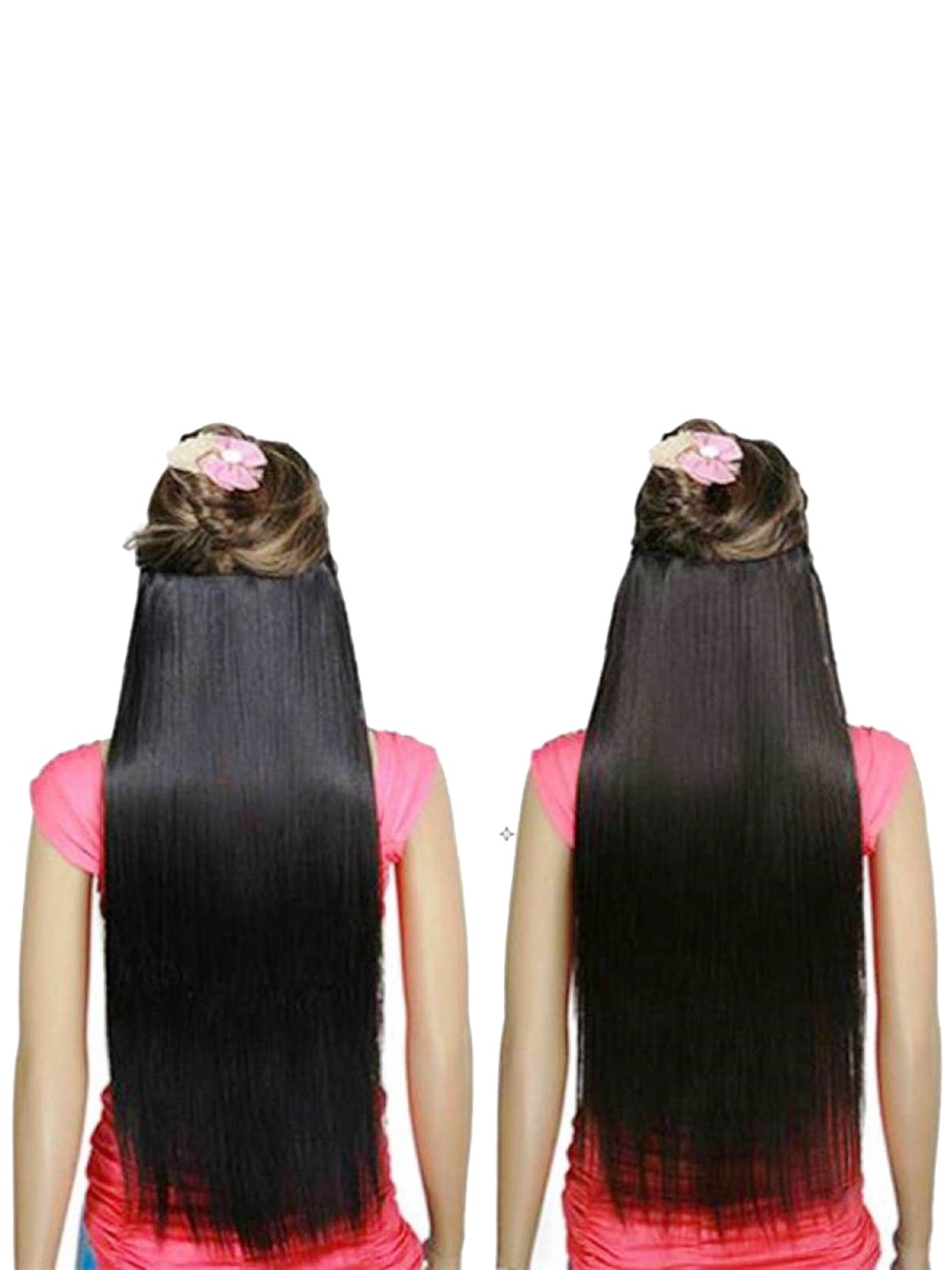 

CRIBE Clip In Straight Locks Hair Extension - Black