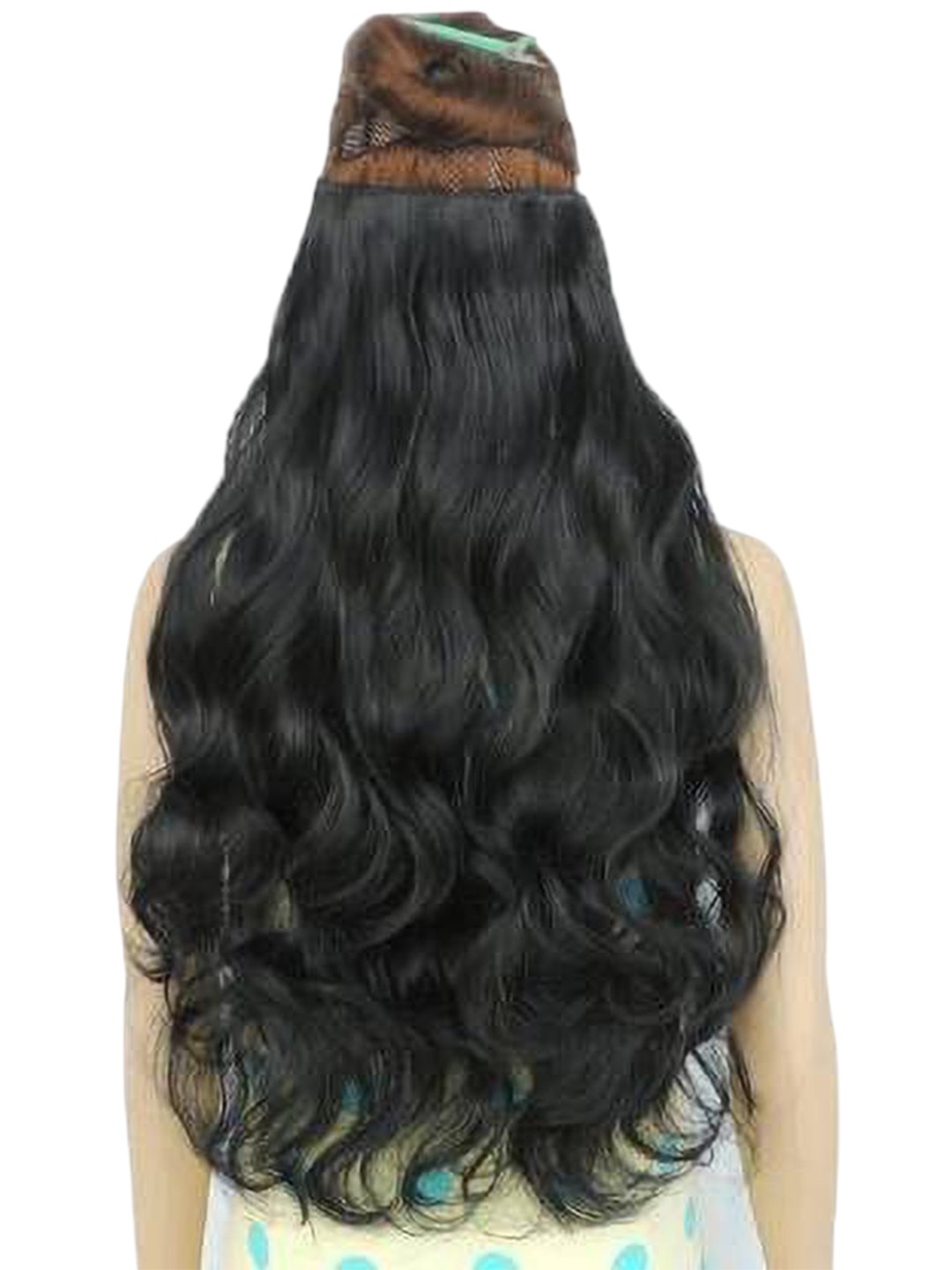 

CRIBE Clip-In Curly Scalp Topper Hair Extension - Black - 24 Inch