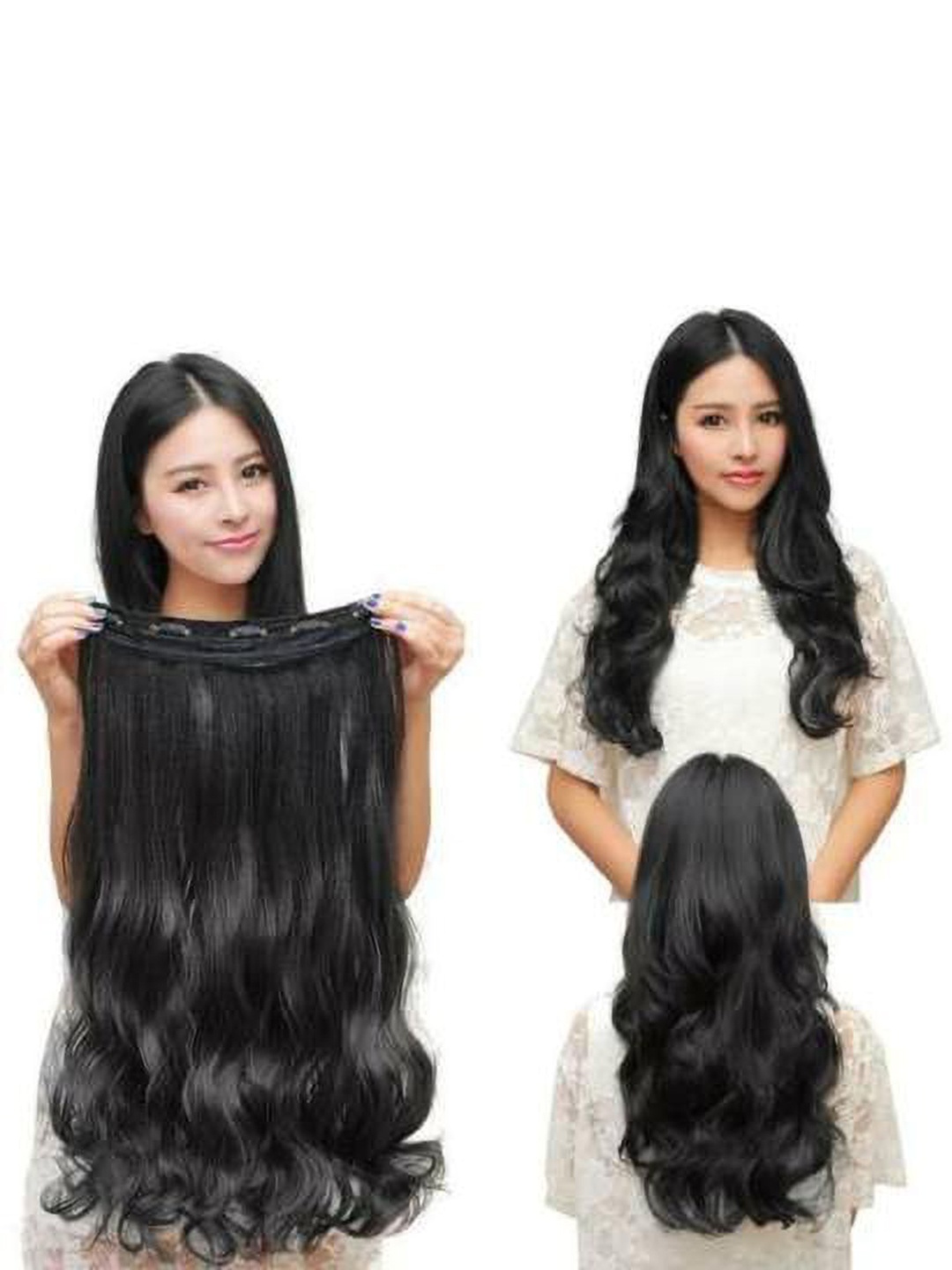 

CRIBE Clip-In Wavy Locks Hair Extension - Black