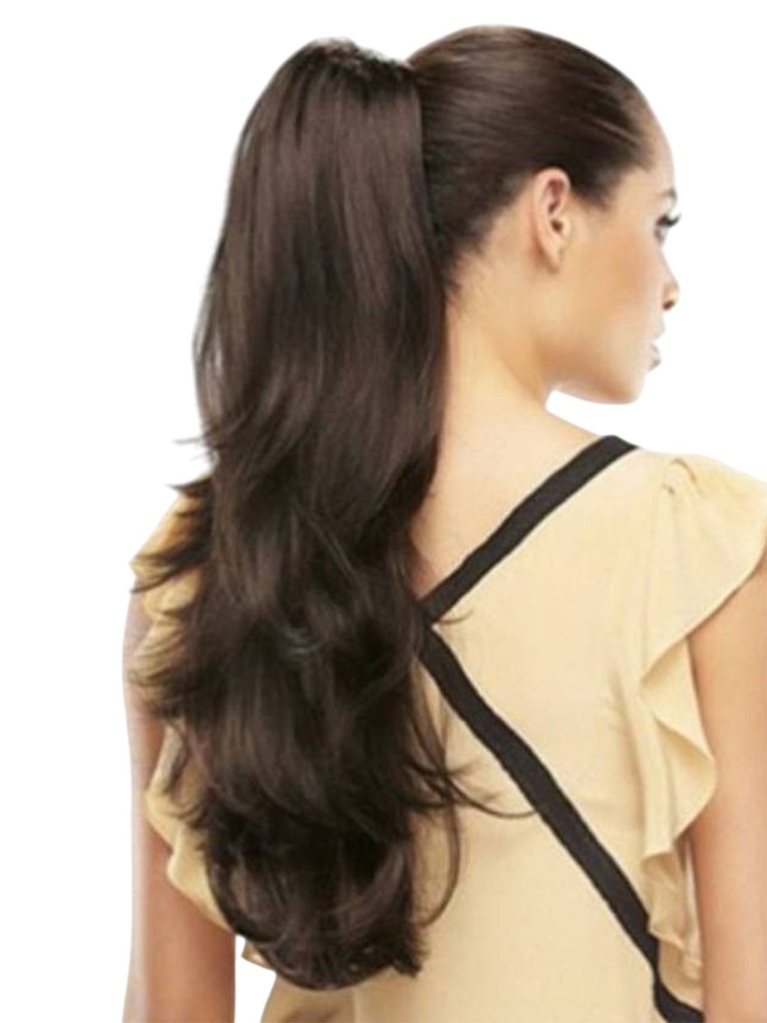 

CRIBE Clip In Wavy Ponytail Hair Extension - Brown