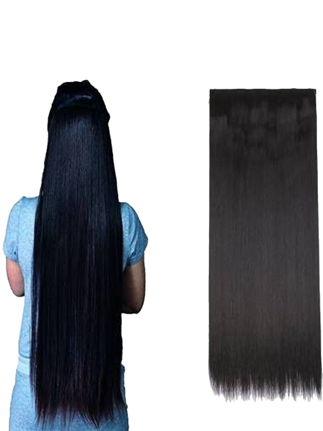 

CRIBE Clip-In Straight Locks Hair Extension - Black