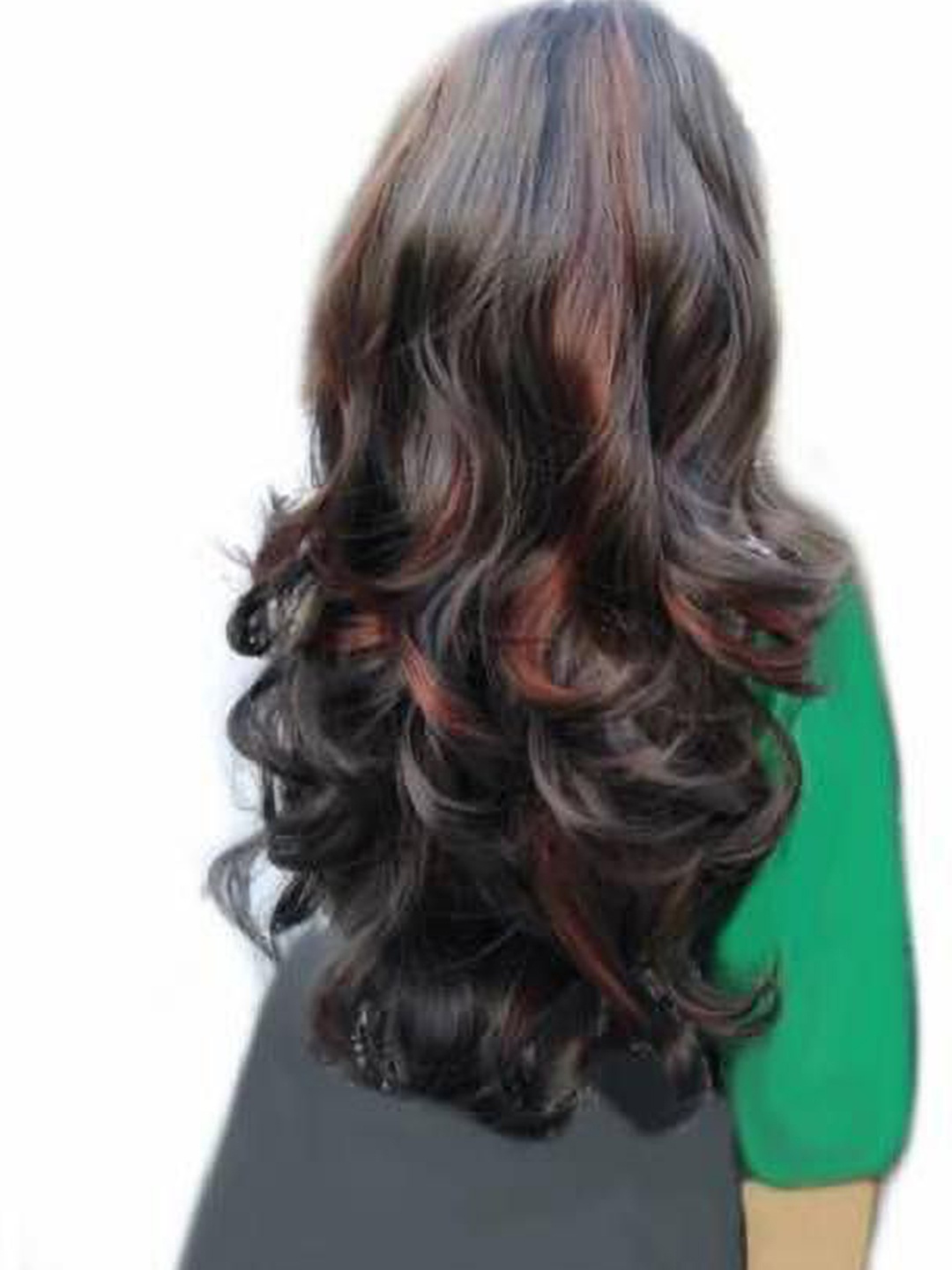 

CRIBE Clip In Wavy Locks Hair Extension - Brown & Red