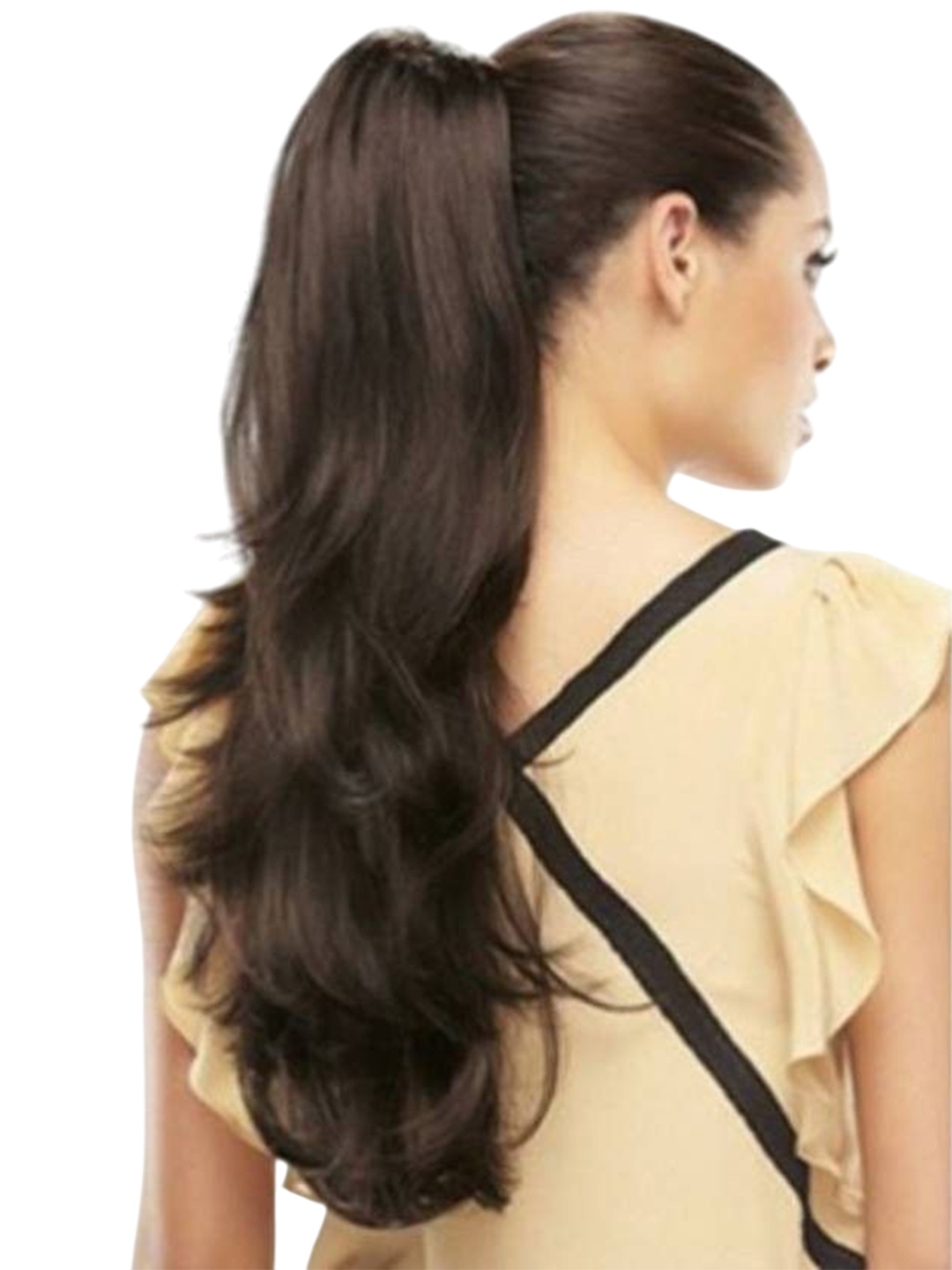 

CRIBE Clip-In Wavy Ponytail Hair Extension - Brown