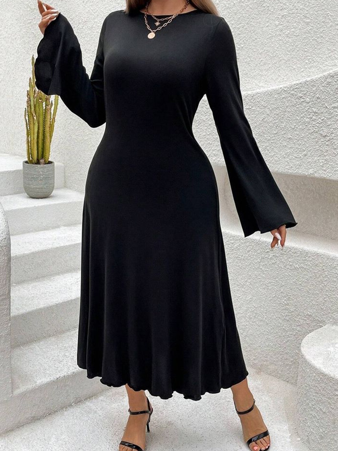 

LULU & SKY Women Plus Size A-line Dress, Black