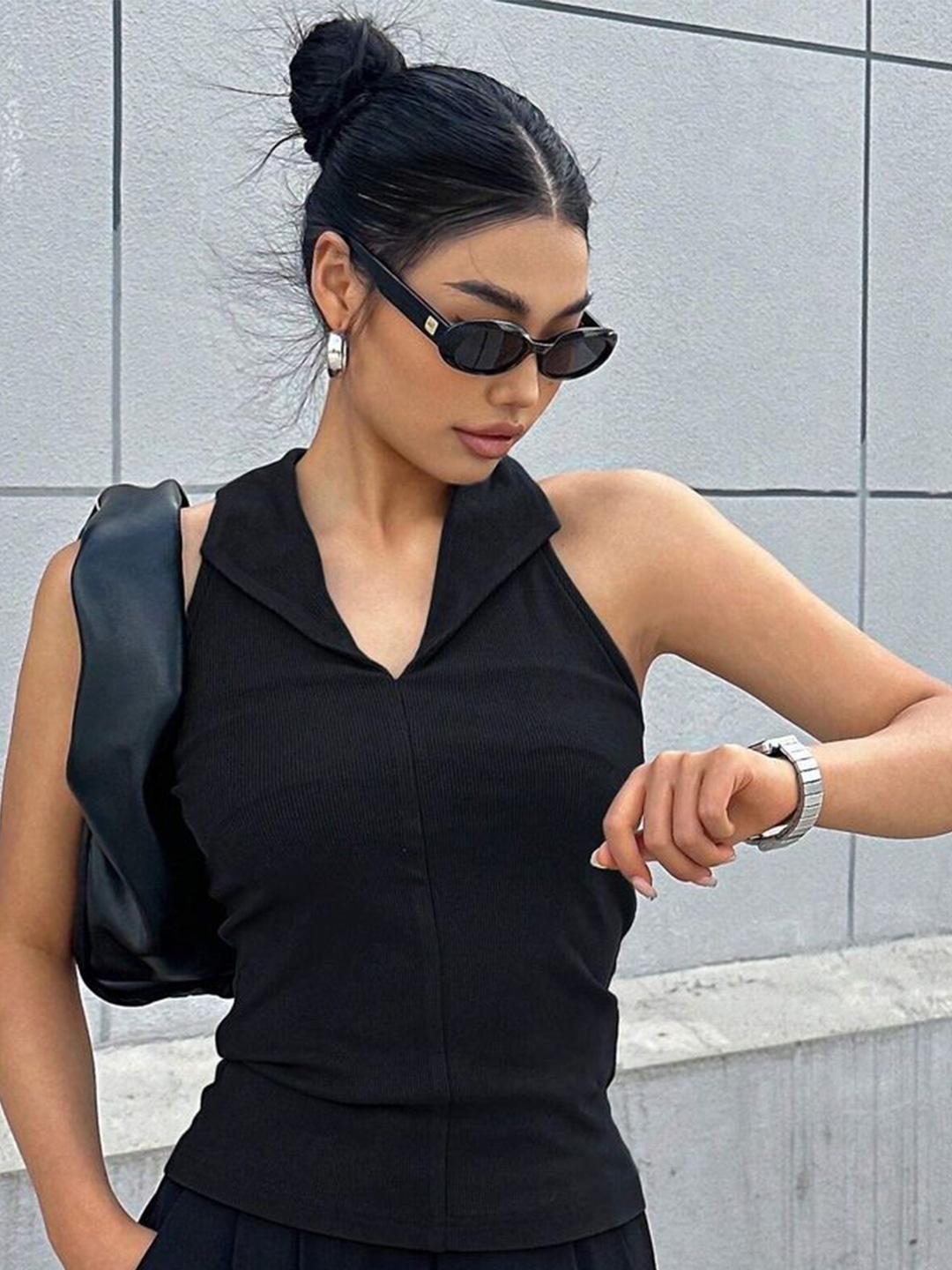 

LULU & SKY Women Sleeveless Top, Black