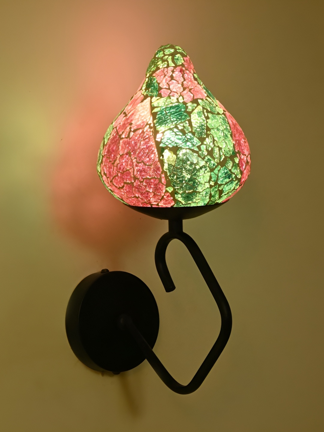 

Afast Pink & Blue Textured Metal Abstract Shaped Wall Lamp