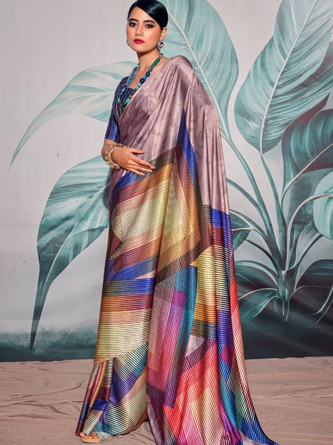 

DEVATITHI Soft Satin Silk Saree, Yellow