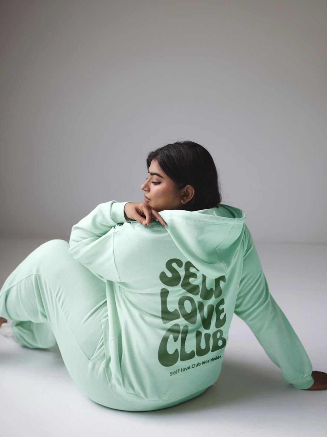 

FFLIRTYGO Women Plus Size Printed Hooded Sweatshirt, Lime green