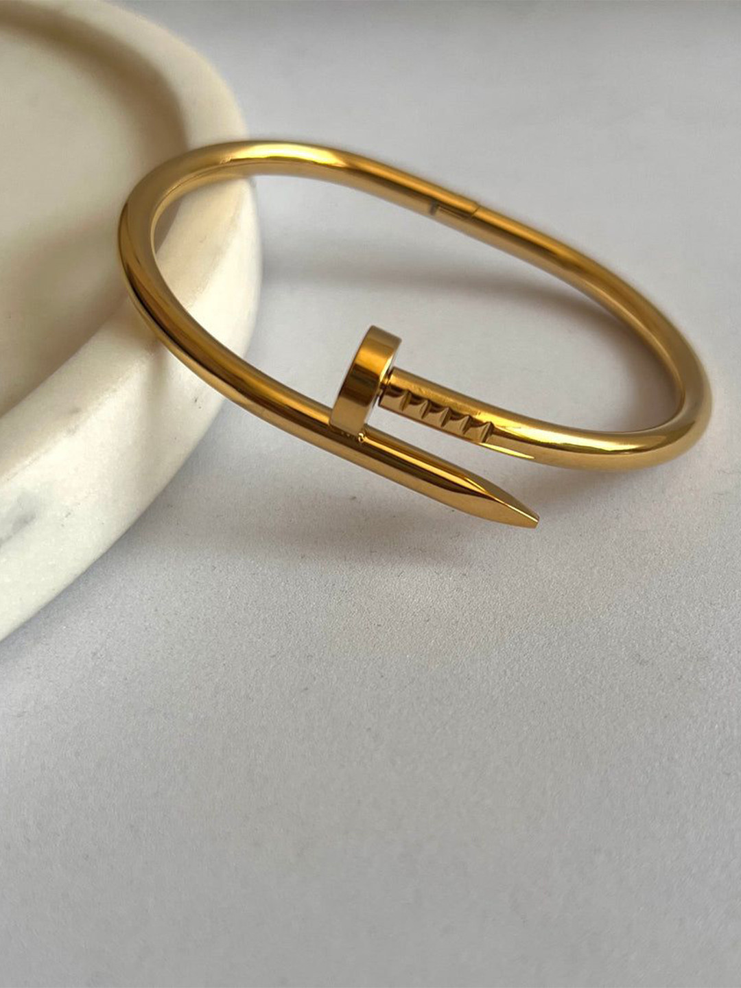 

JEWILLEY Women 2 Gold-Plated Kada Bracelet