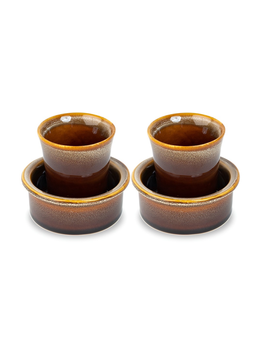 

BODHI HOUSE Brown 2 Pieces Ceramic Microwave Safe Tea Set