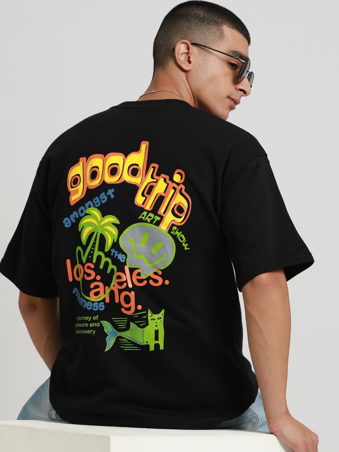 

Banana Club Men Printed T-shirt, Black