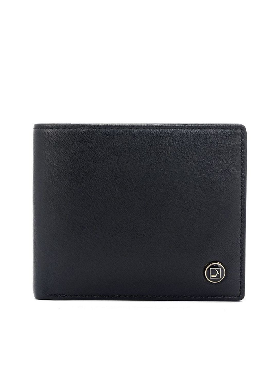 

Da Milano Men Leather Three Fold Wallet, Black