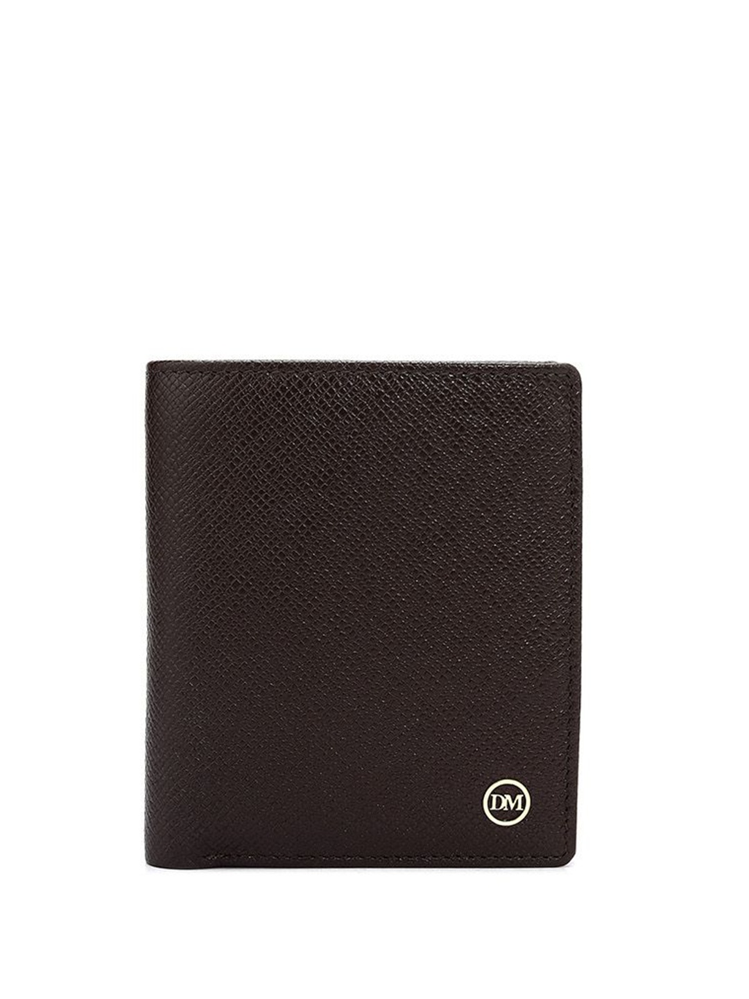 

Da Milano Men Textured Leather RFID Two Fold Wallet, Brown