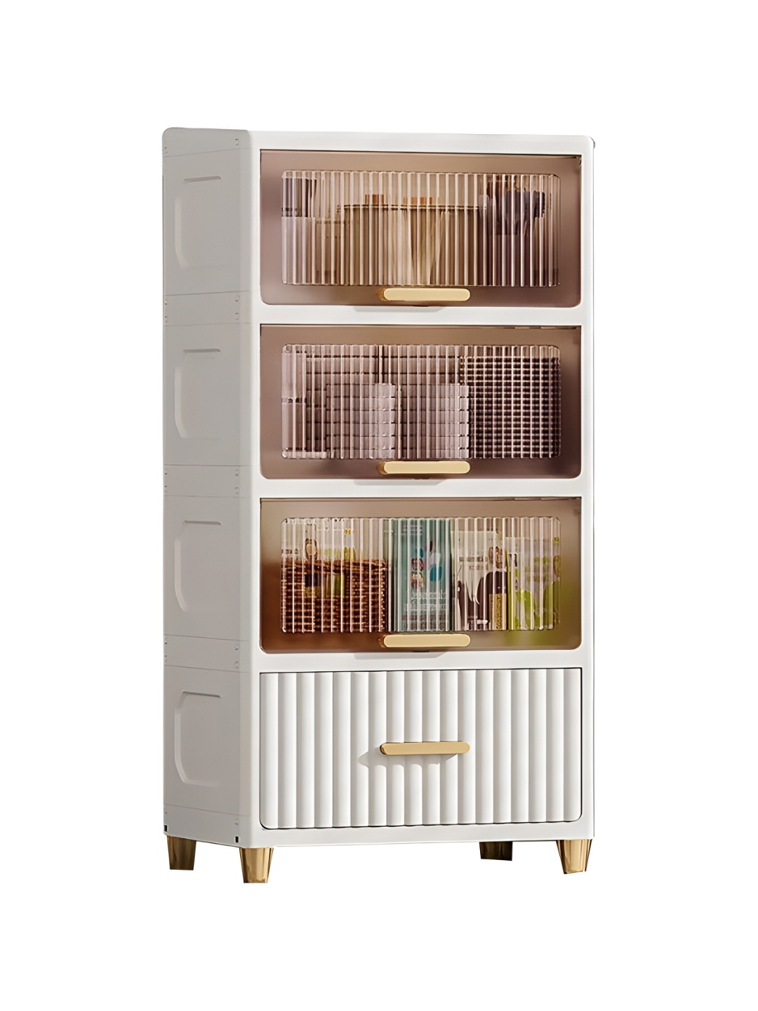 

HOUSE OF QUIRK White 4 Layer Cabinet Multi-Utility Organiser