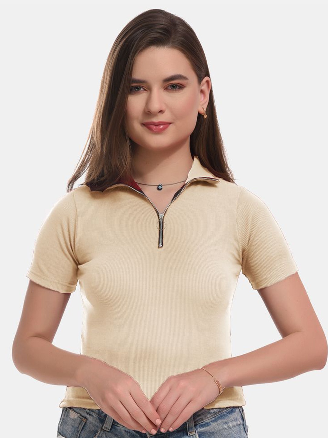 

Narsingha Dreams Cotton Handloom Top, Cream