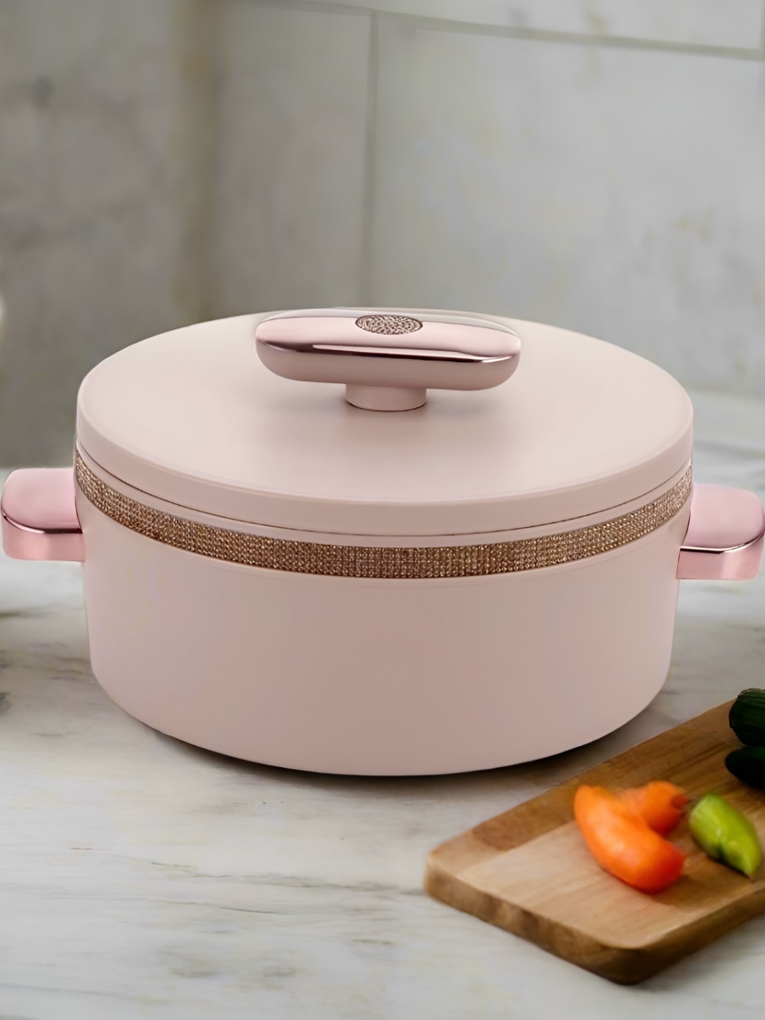 

Nayasa Sapphire Beige Insulated Inner Stainless Steel Casserole 1.5L, Pink