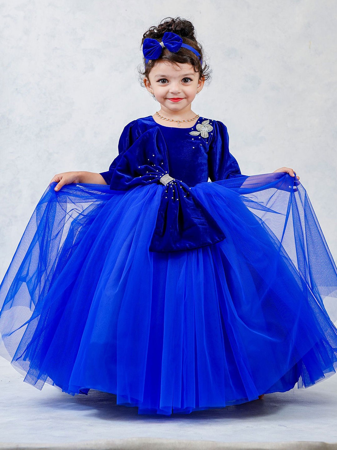

Li & Li Boutique Girls Gown Dress, Blue