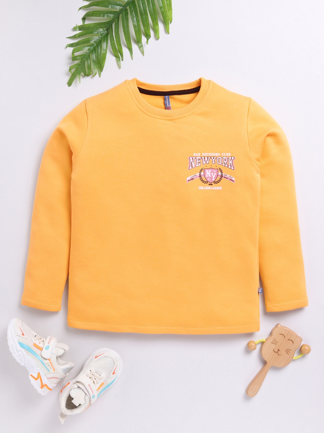 

Here&Now X Game Begins Boys Printed Sweatshirt, Yellow
